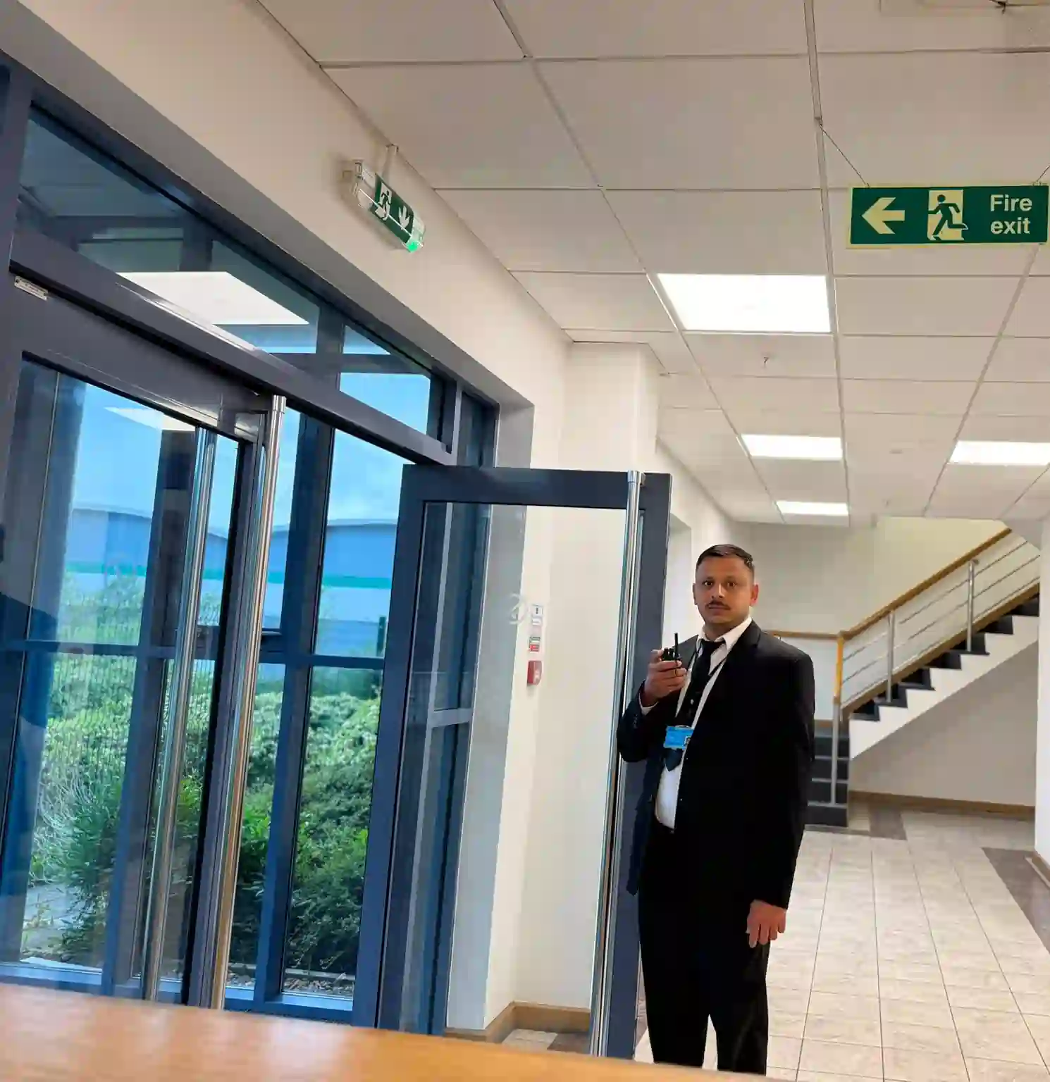 Access Control Officer Checking Visitor Identification